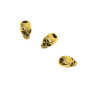 10 Piece Metal Gothic Punk Large Hole 3D Skull Spacer Beads Loose Beads Findings for Jewelry Making DIY Crafts Supplies