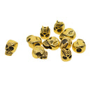 10 Piece Metal Gothic Punk Large Hole 3D Skull Spacer Beads Loose Beads Findings for Jewelry Making DIY Crafts Supplies