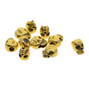 10 Piece Metal Gothic Punk Large Hole 3D Skull Spacer Beads Loose Beads Findings for Jewelry Making DIY Crafts Supplies