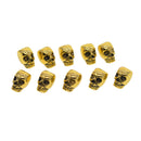 10 Piece Metal Gothic Punk Large Hole 3D Skull Spacer Beads Loose Beads Findings for Jewelry Making DIY Crafts Supplies