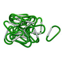 20 Pieces D Shape Carabiner Spring Clip Hook Keychain Key Clip Sports Climbing Hiking Hook for Outdoor Sports Travel Green