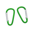 20 Pieces D Shape Carabiner Spring Clip Hook Keychain Key Clip Sports Climbing Hiking Hook for Outdoor Sports Travel Green