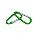 20 Pieces D Shape Carabiner Spring Clip Hook Keychain Key Clip Sports Climbing Hiking Hook for Outdoor Sports Travel Green