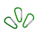 20 Pieces D Shape Carabiner Spring Clip Hook Keychain Key Clip Sports Climbing Hiking Hook for Outdoor Sports Travel Green