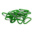 20 Pieces D Shape Carabiner Spring Clip Hook Keychain Key Clip Sports Climbing Hiking Hook for Outdoor Sports Travel Green