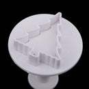 3Pcs Vegetable Fruit Cutters Shapes Set For Kids, Mini Bulk Plastic Cookie Cutters Cheese Presses, Tree Shaped Mold for Decorative Diameter 3.3-7.5cm