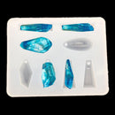 8 Cavity DIY Liquid Resin Casting Molds Geometric Shapes with Hole for Making Jewelry Necklace Earring Pendant Handmade Decorative Craft Mould Tools