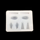 8 Cavity DIY Liquid Resin Casting Molds Geometric Shapes with Hole for Making Jewelry Necklace Earring Pendant Handmade Decorative Craft Mould Tools