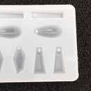 8 Cavity DIY Liquid Resin Casting Molds Geometric Shapes with Hole for Making Jewelry Necklace Earring Pendant Handmade Decorative Craft Mould Tools
