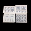 8 Cavity DIY Liquid Resin Casting Molds Geometric Shapes with Hole for Making Jewelry Necklace Earring Pendant Handmade Decorative Craft Mould Tools
