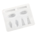 8 Cavity DIY Liquid Resin Casting Molds Geometric Shapes with Hole for Making Jewelry Necklace Earring Pendant Handmade Decorative Craft Mould Tools