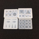 Jewelry Making Silicone Mold Mould (round, square, triangle,rhombus Shapes), for Polymer Clay, Crafting, Resin Epoxy, Pendant Earrings Necklace Making, Resin Craft Molds