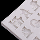 Halloween Letters Shape Silicone Fondant Molds Fondant Cake Decorating Tools Chocolate Mould for Children Party Cake Decoration