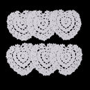 6 Pieces Heart Shape Crochet Cup Mats Lace Table Placemat for Home Decor