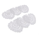 6 Pieces Heart Shape Crochet Cup Mats Lace Table Placemat for Home Decor
