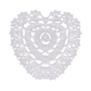 6 Pieces Heart Shape Crochet Cup Mats Lace Table Placemat for Home Decor