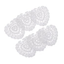 6 Pieces Heart Shape Crochet Cup Mats Lace Table Placemat for Home Decor