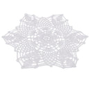 White Round Handmade Crochet Cotton Lace Table Mat Coaster Placemats Doilies
