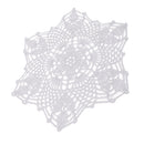White Round Handmade Crochet Cotton Lace Table Mat Coaster Placemats Doilies