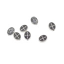 50 Piece Tibetan Silver Alloy Mary Cross Oval Loose Spacer Beads Jewelry Making Charms for DIY Necklace Bracelet Jewelry