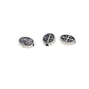 50 Piece Tibetan Silver Alloy Mary Cross Oval Loose Spacer Beads Jewelry Making Charms for DIY Necklace Bracelet Jewelry
