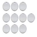 10pcs Metal Tags Blank Coin Stamping Tag Oval Pendants Charms Jewelry Making