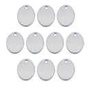 10pcs Metal Tags Blank Coin Stamping Tag Oval Pendants Charms Jewelry Making