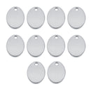 10pcs Metal Tags Blank Coin Stamping Tag Oval Pendants Charms Jewelry Making