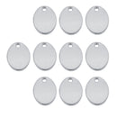 10pcs Metal Tags Blank Coin Stamping Tag Oval Pendants Charms Jewelry Making