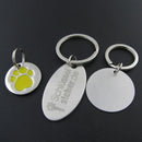 10pcs Metal Tags Blank Coin Stamping Tag Oval Pendants Charms Jewelry Making