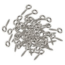 200pcs Eye Bolts Needle Screw White K Eye Pin Keychain DIY Pendants Supplies