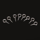 200pcs Eye Bolts Needle Screw White K Eye Pin Keychain DIY Pendants Supplies