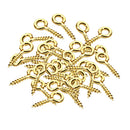50pcs Eye Bolts Needle Screw Gold Eye Pin Keychain for DIY Pendants Supplies