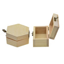 3 Pieces Blank Unfinished Wood Wooden Jewelry Storage Box Organizer Container for DIY Craft Wedding Party Favors