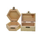 3 Pieces Blank Unfinished Wood Wooden Jewelry Storage Box Organizer Container for DIY Craft Wedding Party Favors