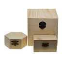 3 Pieces Blank Unfinished Wood Wooden Jewelry Storage Box Organizer Container for DIY Craft Wedding Party Favors
