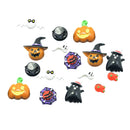 16 Pieces Lots Mixed DIY Flatbacks Resin Flat Back Pumpkin, Ghost, Devil, Bat, Spider Web Halloween Cabochon Buttons Scrapbooking Charm DIY Embellishment Craft Making