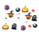 16 Pieces Lots Mixed DIY Flatbacks Resin Flat Back Pumpkin, Ghost, Devil, Bat, Spider Web Halloween Cabochon Buttons Scrapbooking Charm DIY Embellishment Craft Making