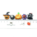 16 Pieces Lots Mixed DIY Flatbacks Resin Flat Back Pumpkin, Ghost, Devil, Bat, Spider Web Halloween Cabochon Buttons Scrapbooking Charm DIY Embellishment Craft Making