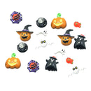 16 Pieces Lots Mixed DIY Flatbacks Resin Flat Back Pumpkin, Ghost, Devil, Bat, Spider Web Halloween Cabochon Buttons Scrapbooking Charm DIY Embellishment Craft Making