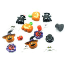 16 Pieces Lots Mixed DIY Flatbacks Resin Flat Back Pumpkin, Ghost, Devil, Bat, Spider Web Halloween Cabochon Buttons Scrapbooking Charm DIY Embellishment Craft Making