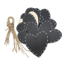 10 Pieces 72x73mm Gift Tags Wood Love Heart Shapes Signs with String Wedding Craft Hang Tags Mini Hanging Wooden Blackboard Valentine's Day Gift Party Supplies
