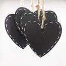 10 Pieces 72x73mm Gift Tags Wood Love Heart Shapes Signs with String Wedding Craft Hang Tags Mini Hanging Wooden Blackboard Valentine's Day Gift Party Supplies