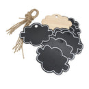 10 Pieces 80x58mm Gift Tags Wood Cloud Shapes Signs with String Wedding Craft Hang Tags Mini Hanging Wooden Blackboard Valentine's Day Gift Party Supplies