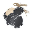 10 Pieces 80x58mm Gift Tags Wood Cloud Shapes Signs with String Wedding Craft Hang Tags Mini Hanging Wooden Blackboard Valentine's Day Gift Party Supplies