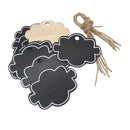10 Pieces 80x58mm Gift Tags Wood Cloud Shapes Signs with String Wedding Craft Hang Tags Mini Hanging Wooden Blackboard Valentine's Day Gift Party Supplies