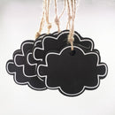 10 Pieces 80x58mm Gift Tags Wood Cloud Shapes Signs with String Wedding Craft Hang Tags Mini Hanging Wooden Blackboard Valentine's Day Gift Party Supplies