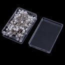 100 Pieces Sewing Pins White Pearlized Head Pins for Dressmaking Jewelry Components Flower Decoration With Transparent Cases (38mm)