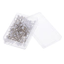 100 Pieces Sewing Pins White Pearlized Head Pins for Dressmaking Jewelry Components Flower Decoration With Transparent Cases (38mm)
