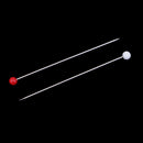 100 Piece Red White Sewing Pins Ball Glass Head Pins Straight Quilting Pins For Dressmaker Jewelry Making Decoration with Box